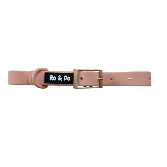 Rainy Tails  Dog Collar in Pink